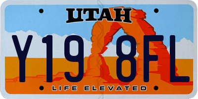 UT license plate Y198FL