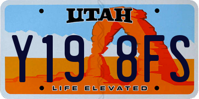 UT license plate Y198FS