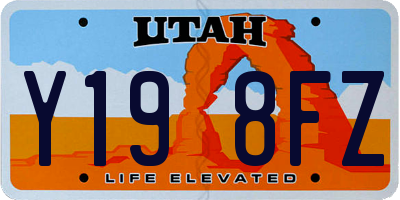 UT license plate Y198FZ