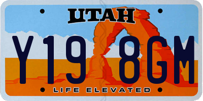 UT license plate Y198GM