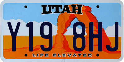 UT license plate Y198HJ