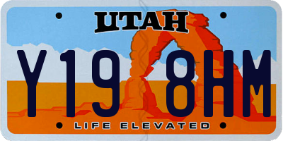 UT license plate Y198HM