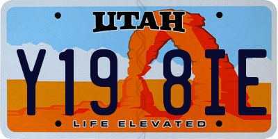 UT license plate Y198IE