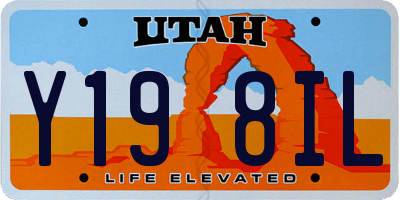 UT license plate Y198IL