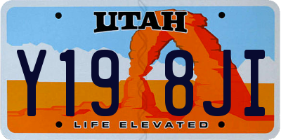 UT license plate Y198JI