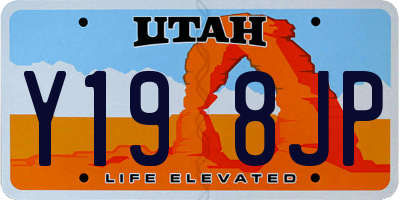 UT license plate Y198JP