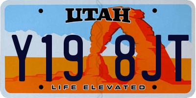 UT license plate Y198JT