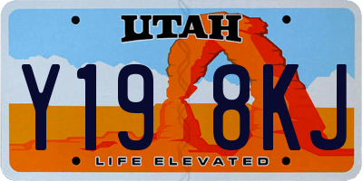 UT license plate Y198KJ