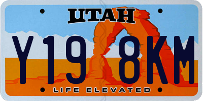 UT license plate Y198KM