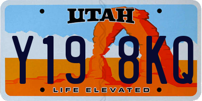 UT license plate Y198KQ