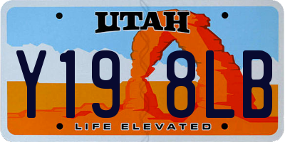 UT license plate Y198LB