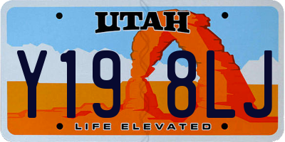 UT license plate Y198LJ