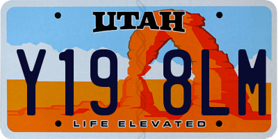 UT license plate Y198LM