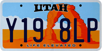 UT license plate Y198LP