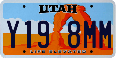 UT license plate Y198MM