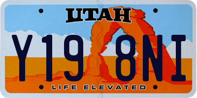 UT license plate Y198NI