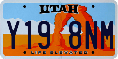 UT license plate Y198NM