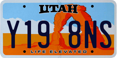 UT license plate Y198NS