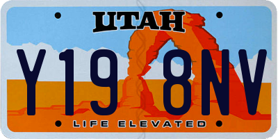 UT license plate Y198NV