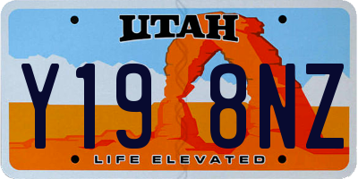 UT license plate Y198NZ