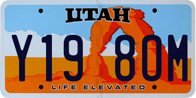 UT license plate Y198OM