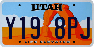 UT license plate Y198PJ