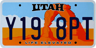 UT license plate Y198PT