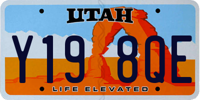 UT license plate Y198QE