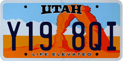 UT license plate Y198QI
