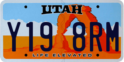 UT license plate Y198RM