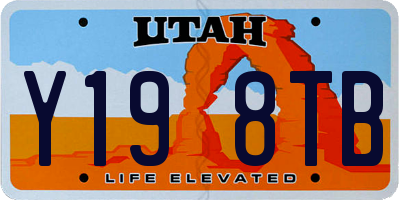 UT license plate Y198TB