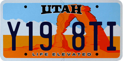UT license plate Y198TI