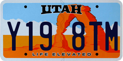 UT license plate Y198TM