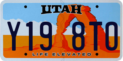 UT license plate Y198TO