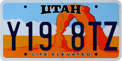 UT license plate Y198TZ