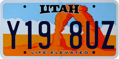 UT license plate Y198UZ