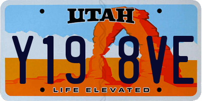 UT license plate Y198VE