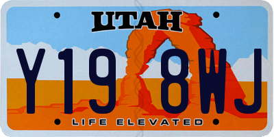 UT license plate Y198WJ