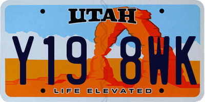 UT license plate Y198WK