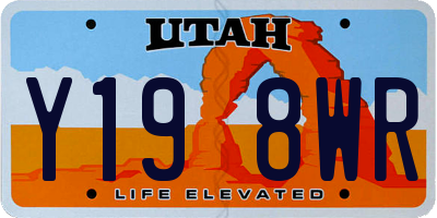UT license plate Y198WR