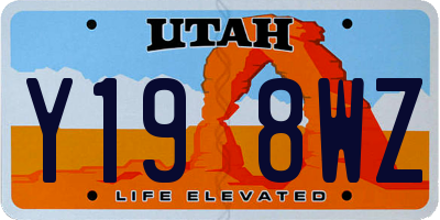 UT license plate Y198WZ