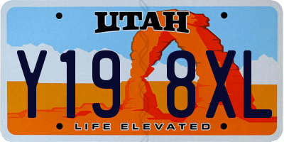 UT license plate Y198XL