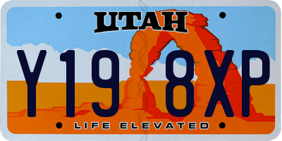UT license plate Y198XP