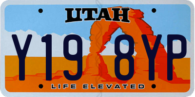 UT license plate Y198YP