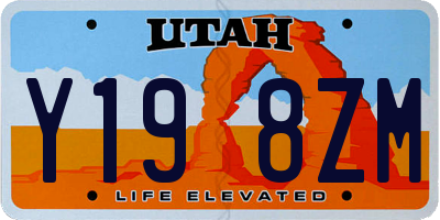 UT license plate Y198ZM