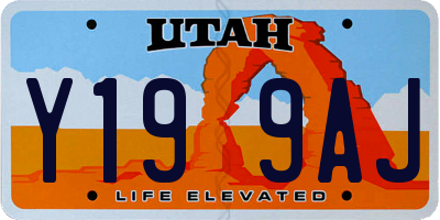 UT license plate Y199AJ
