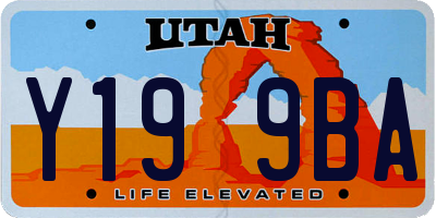 UT license plate Y199BA
