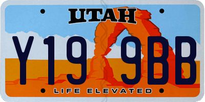 UT license plate Y199BB
