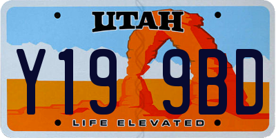 UT license plate Y199BD