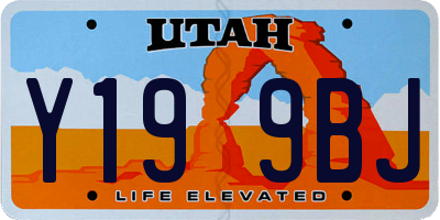 UT license plate Y199BJ
